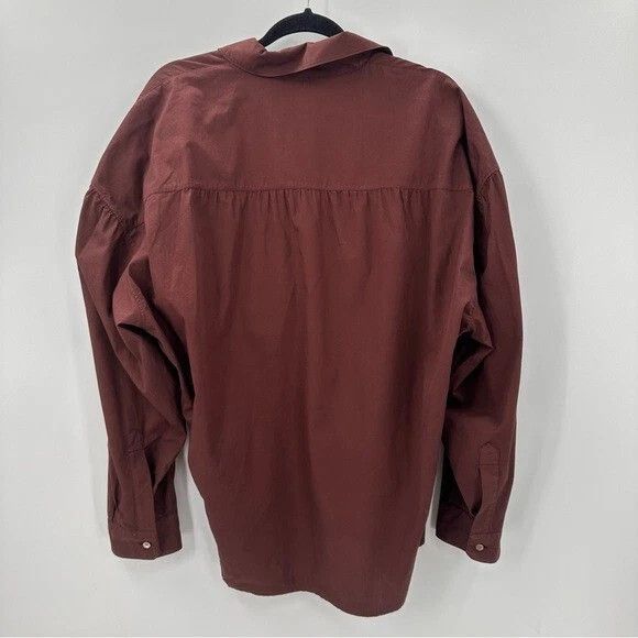 Lemaire LEMAIRE Twisted Wrap Shirt Burgundy Blouse 100% Cotten Size M / US 6-8 / IT 42-44 - 6 Thumbnail