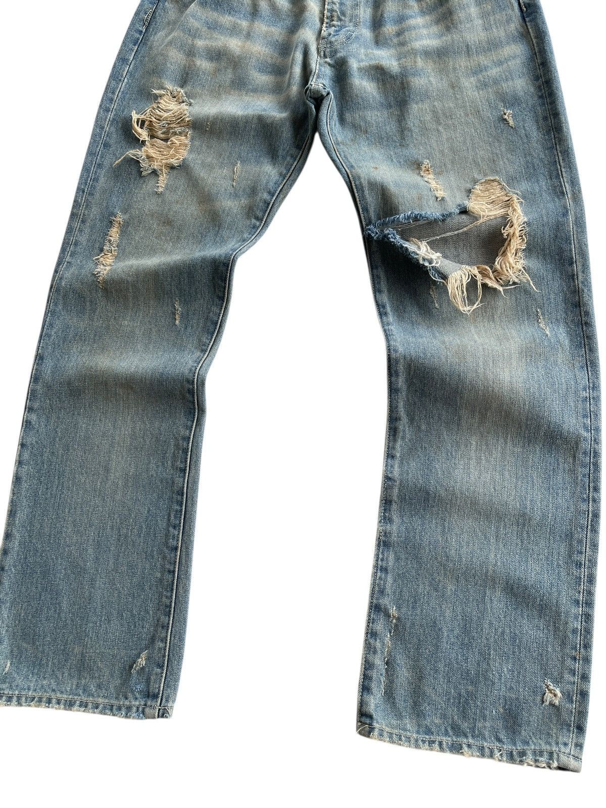 Japanese Brand Vintage Retro Girl Dirty Distressed Denim Jeans Streetwear Size 34" / US 12 / IT 48 - 5 Thumbnail