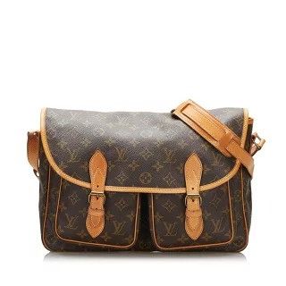 Louis Vuitton Monogram Gibesière MM Crossbody Shoulder Bag PVC Leather