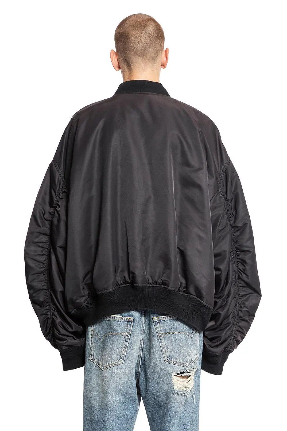 Balenciaga o1in1g1225 Boxing Varsity Jacket in Black Size US M / EU 48-50 / 2 - 5 Thumbnail