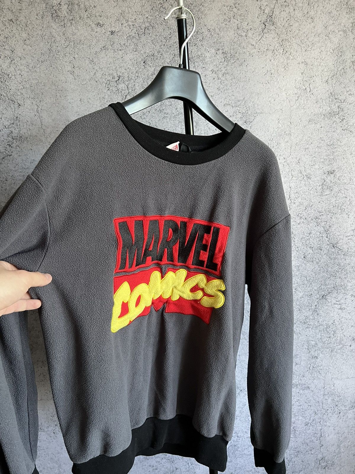 Marvel Comics Crazy Marvel Comics Fleece Sweater Y2K Big Logo Sweatshirt Size US M / EU 48-50 / 2 - 3 Thumbnail