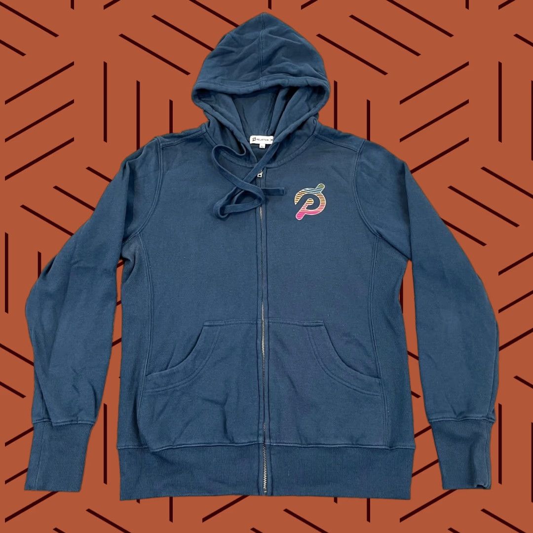 Vintage Peloton Jacket Womens Medium Blue Ultimate Fleece Zip Hoodie Cycling Training Size M / US 6-8 / IT 42-44 - 1 Thumbnail