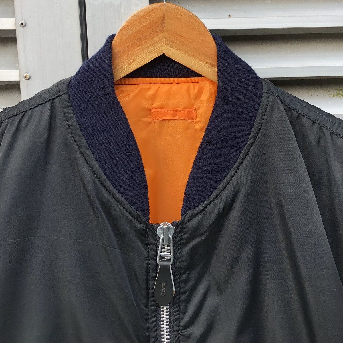 Vintage Vintage 90s Embroidery United States Navy Ma-1 Bomber Jacket Size US M / EU 48-50 / 2 - 9 Thumbnail