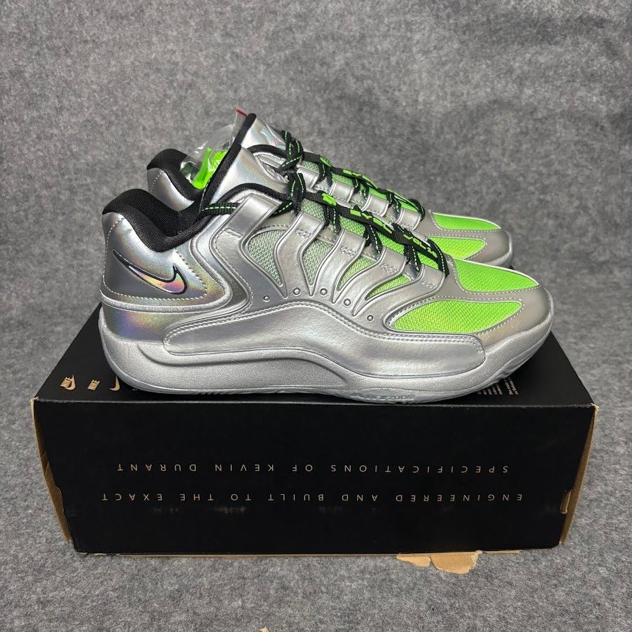 Nike Nike KD18 EYBL Metallic Silver Neon Basketball Shoes Men 8.5 Size US 8.5 / EU 41-42 - 7 Thumbnail
