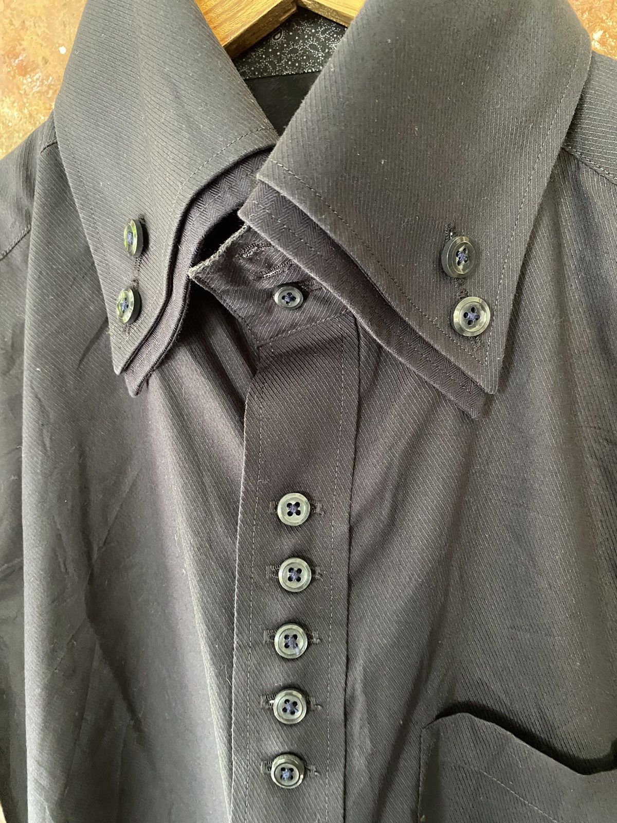 Tete Homme 2000s Tete Homme black vampire double collar multi button Size US M / EU 48-50 / 2 - 5 Thumbnail