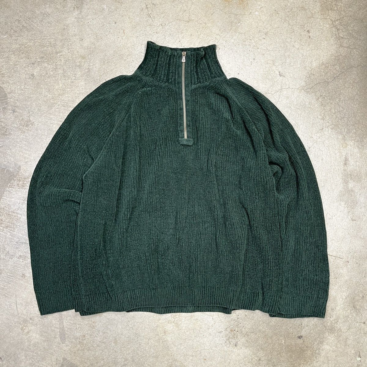 Vintage Vintage Chunky Knit 1/4 Sweater Pullover Large Size US L / EU 52-54 / 3 - 1 Thumbnail