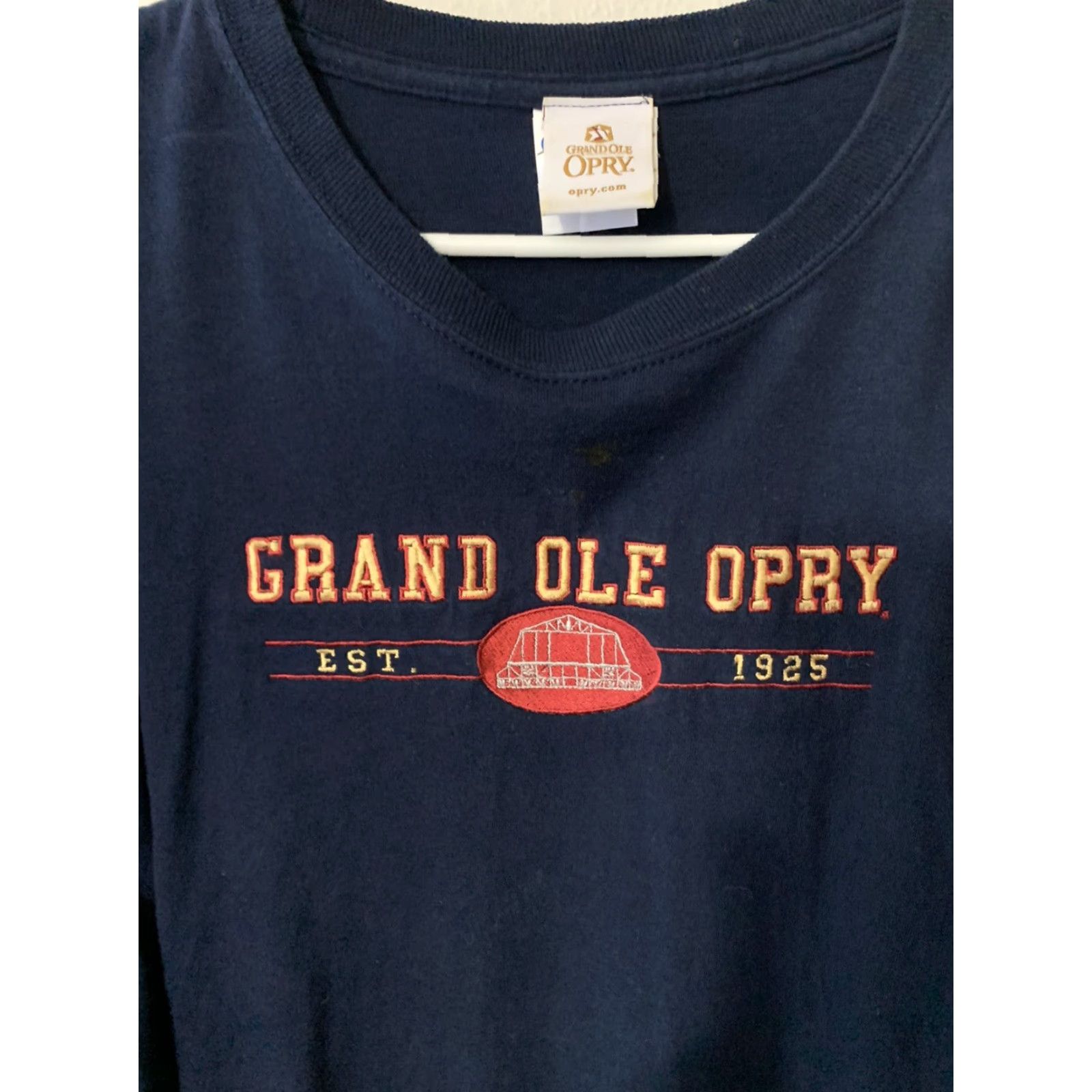 Gildan VINTAGE GRAND OLE OPRY BLUE SHIRT Crew Neck Long Sleeve T-Shirt Adult Large Size US L / EU 52-54 / 3 - 2 Thumbnail