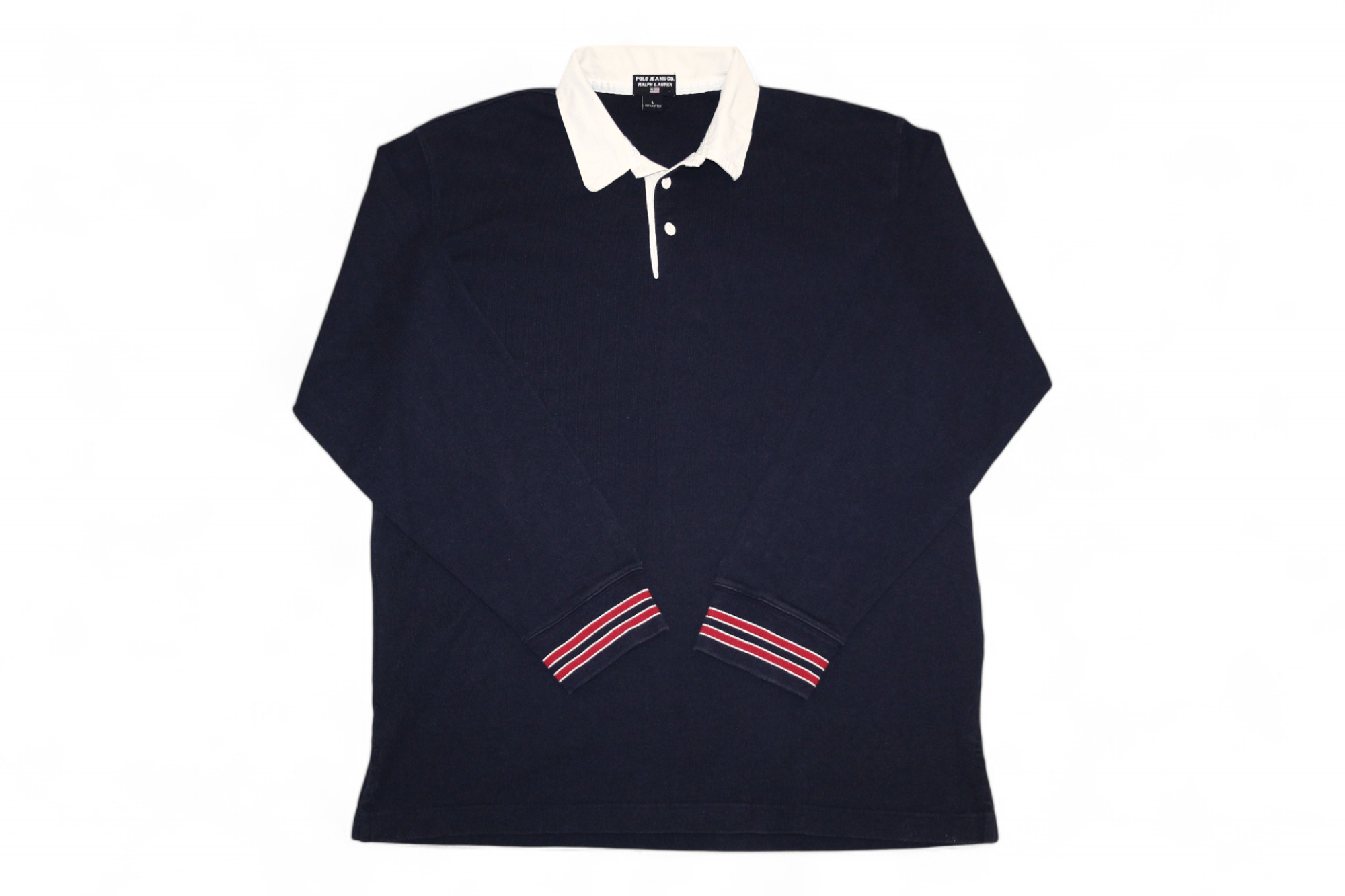 Polo Ralph Lauren 90's Polo Jeans Co. RL Big Logo Baggy Rugby Pique Polo Shirt Size US XL / EU 56 / 4 - 11 Thumbnail