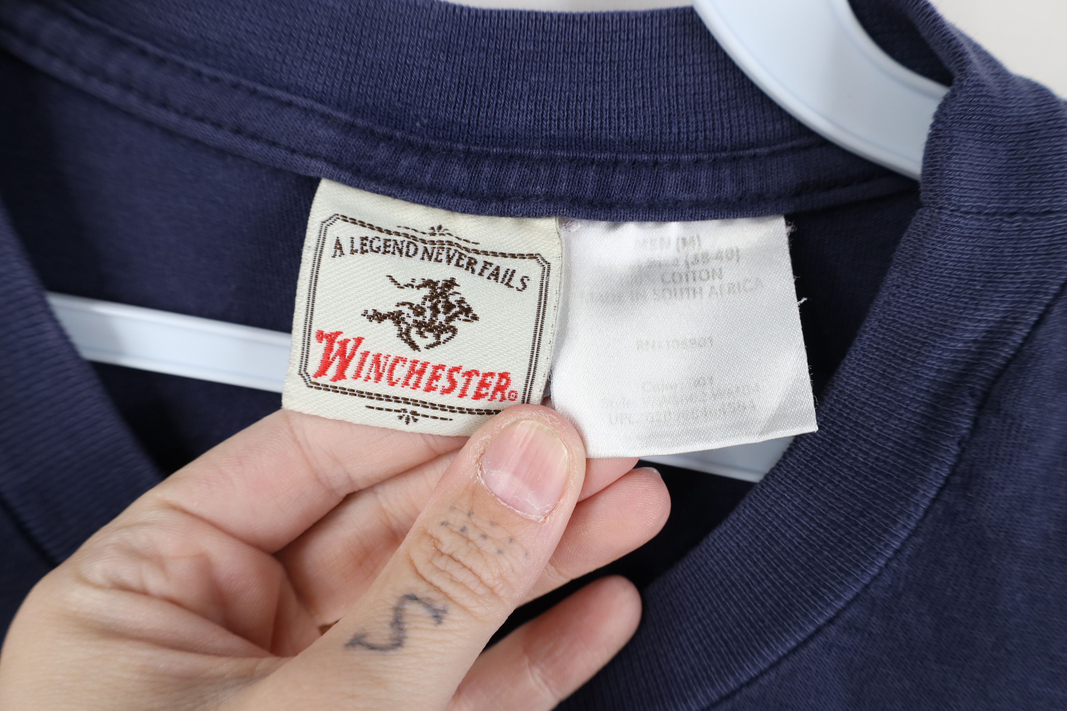 Winchester Vintage 90s Winchester Spell Out Long Sleeve T-Shirt blue Size US M / EU 48-50 / 2 - 11 Thumbnail