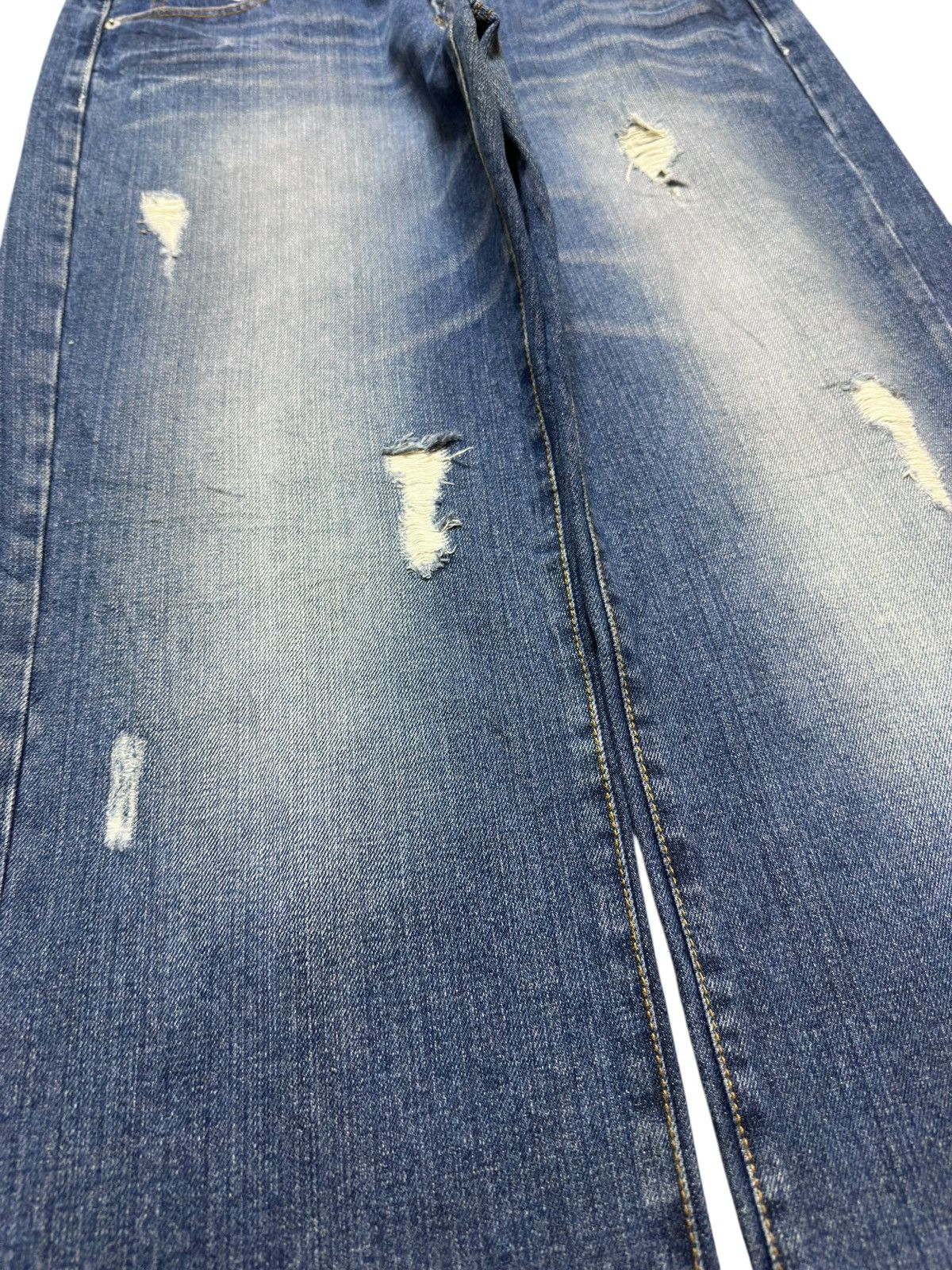Doublet Vintage Double Edition Baggy Ripped Distressed Denim Size US 33 - 3 Thumbnail
