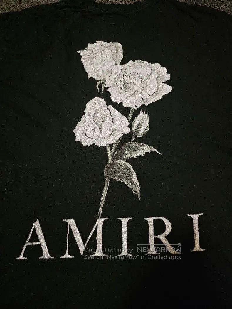 Amiri Amiri Size M White rose t-shirt Size US M / EU 48-50 / 2 - 3 Thumbnail