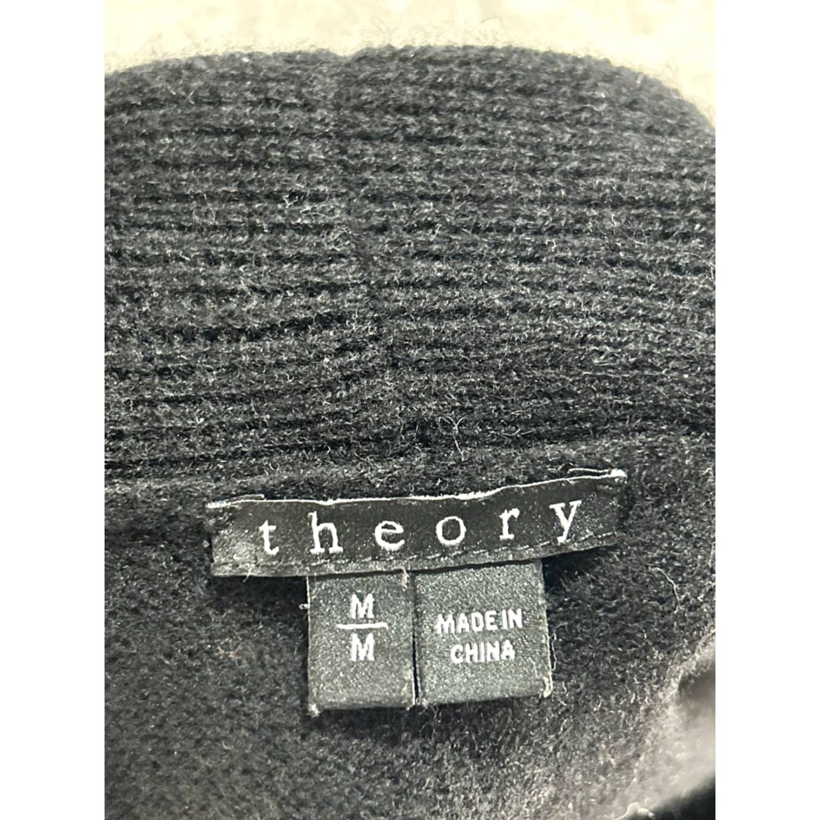 Theory Theory Cardigan Womens Medium Black Cashmere Knit Open Front Sweater Size M / US 6-8 / IT 42-44 - 3 Thumbnail