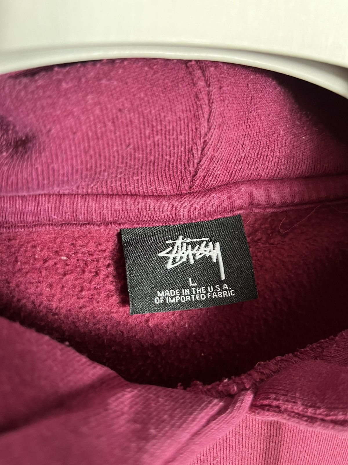 Stussy Stussy Hoodie 2000s vintage mens USA pink cotton casual Size US L / EU 52-54 / 3 - 3 Thumbnail