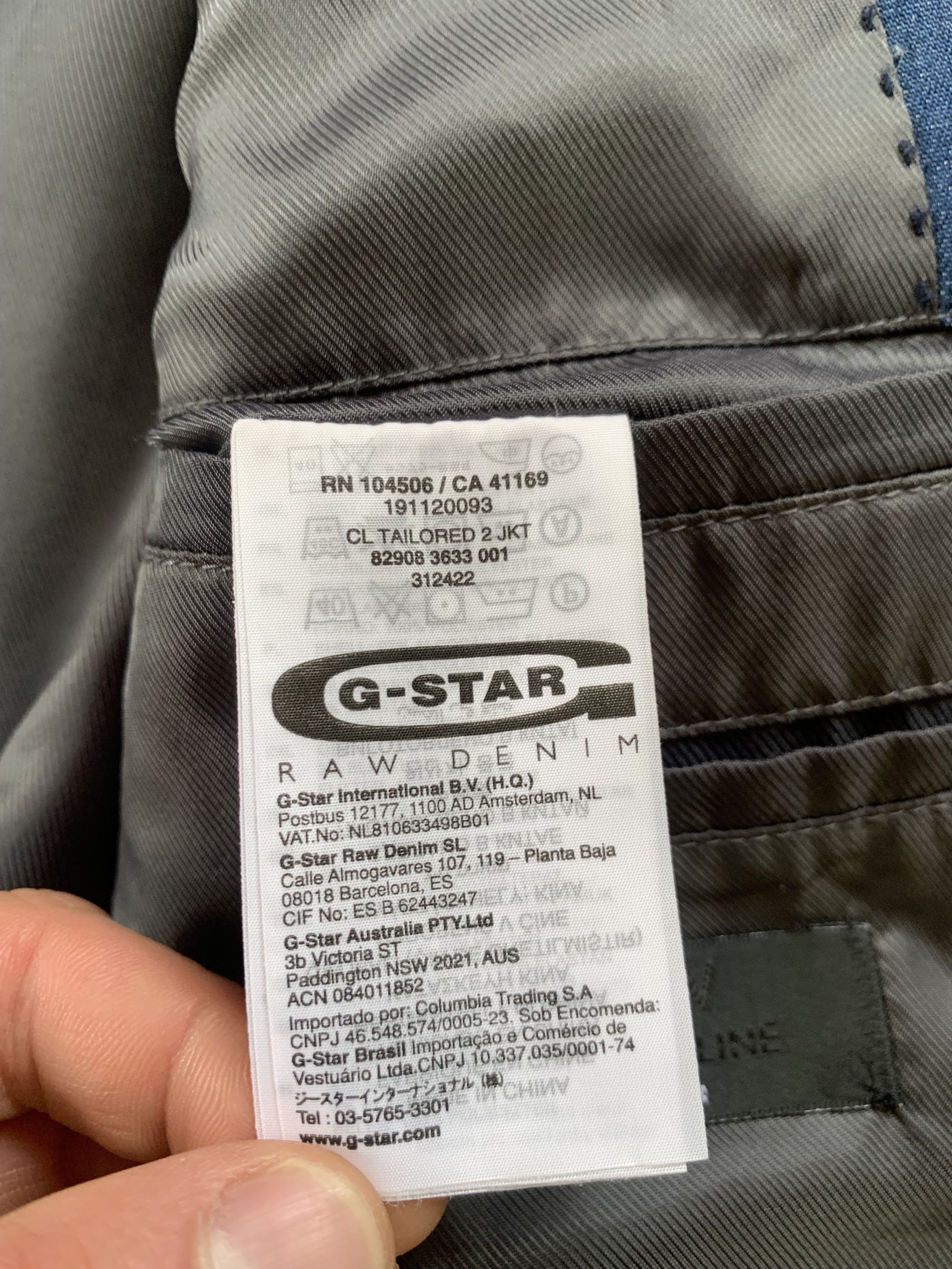 G-Star Mens G-Star Raw Correct Line Tailored Blazer Denim Jacket Size 52S - 10 Thumbnail