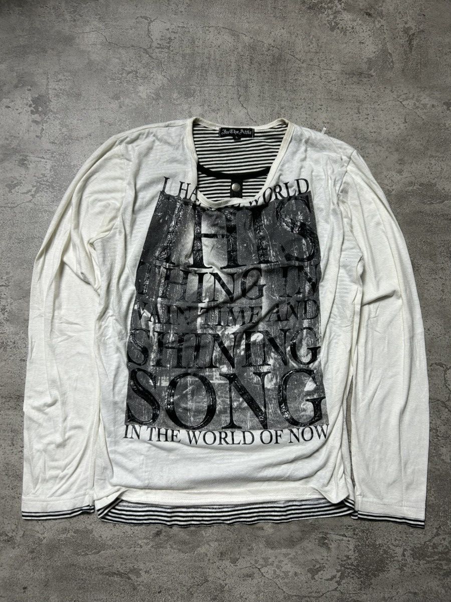 In The Attic 2000s In The Attic Poem Punk Long Sleeve Shirt Size US M / EU 48-50 / 2 - 1 Thumbnail