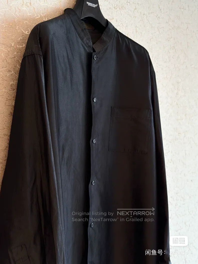 Yohji Yamamoto Yohji Yamamoto size os 90s Rayon Small Collar Shirt Size US M / EU 48-50 / 2 - 4 Thumbnail