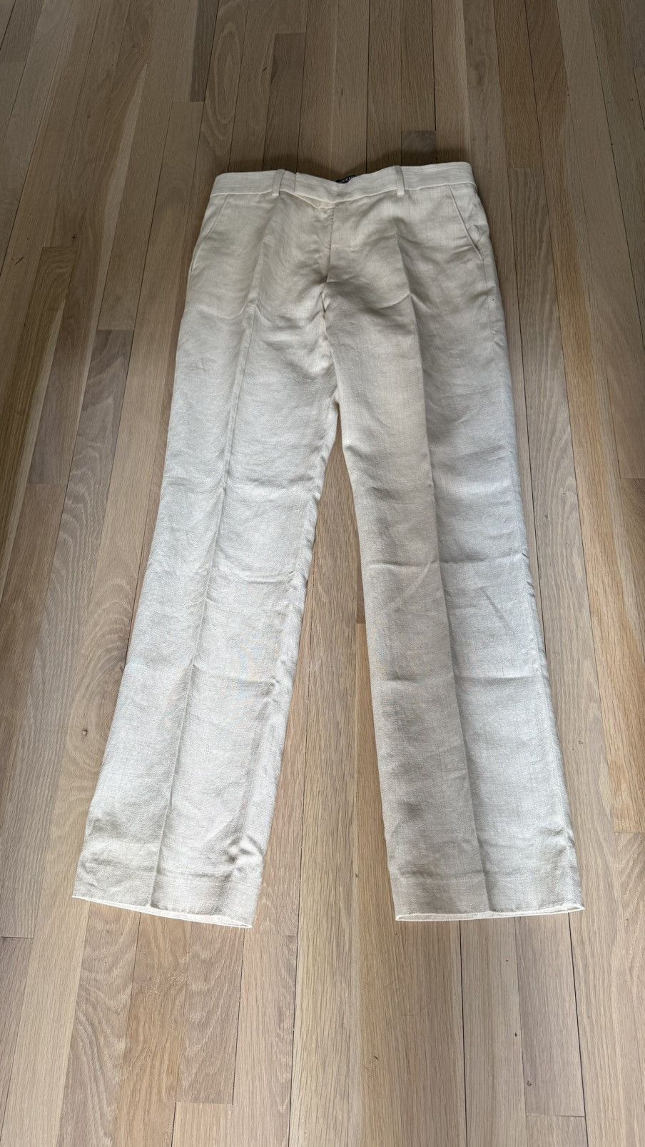 Jacquemus JACQUEMUS Off-White Le Raphia 'Le Pantalon Feijoa' Trousers Size US 31 - 1 Thumbnail