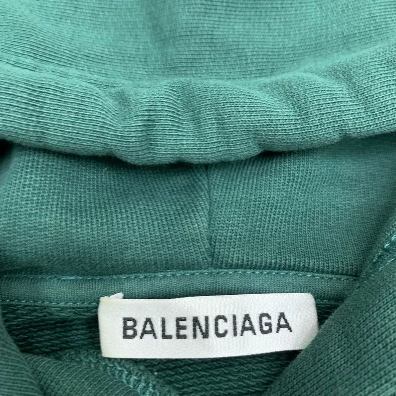 Balenciaga Balenciaga Hoodie with logo on green back Size US M / EU 48-50 / 2 - 6 Thumbnail