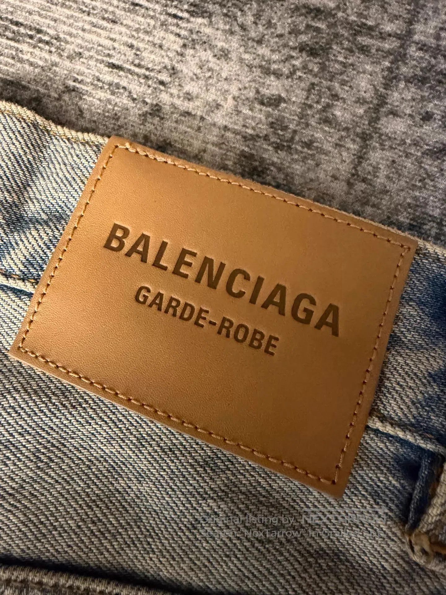 Balenciaga Blue Denim Wide-Leg Pants Size 26. Size US 26 / EU 42 - 3 Thumbnail