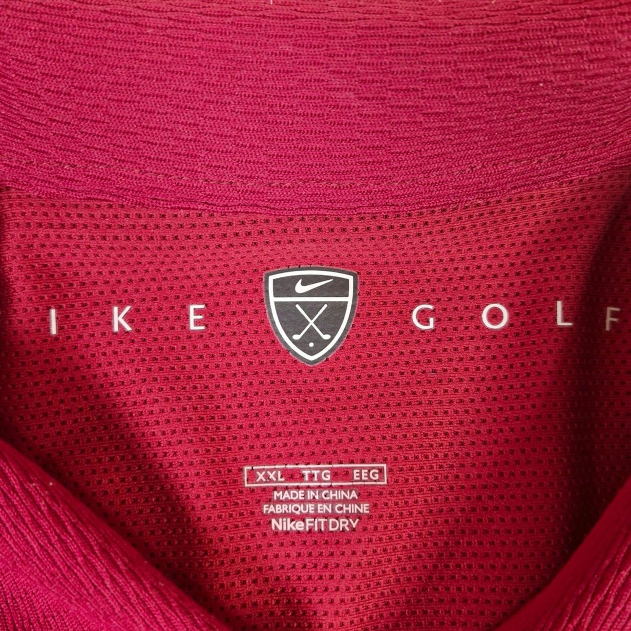 Nike Nike Golf Burgundy Red Swoosh Logo Polo Shirt Men’s XXL Size US XXL / EU 58 / 5 - 2 Thumbnail