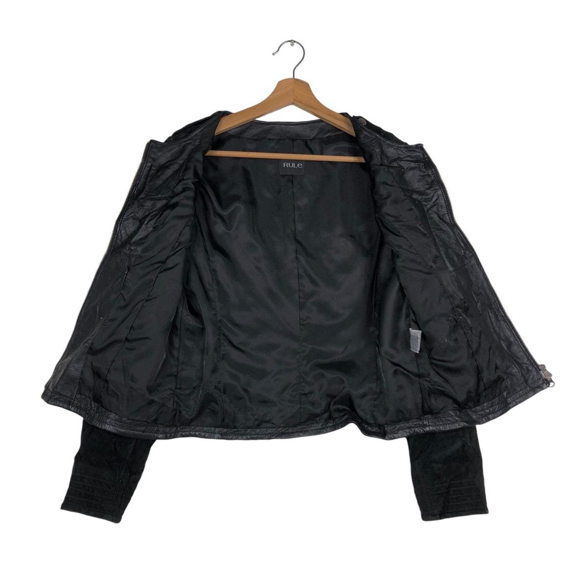 Japanese Brand 📌Vintage Cropped Leather Jacket Rule Issey Miyake Size US L / EU 52-54 / 3 - 14 Thumbnail