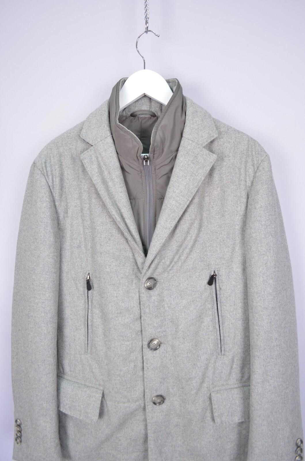 Lubiam Lubiam LBM 1911 Mens Grey Wool Coat Jacket Size 50 / M Size US M / EU 48-50 / 2 - 2 Thumbnail