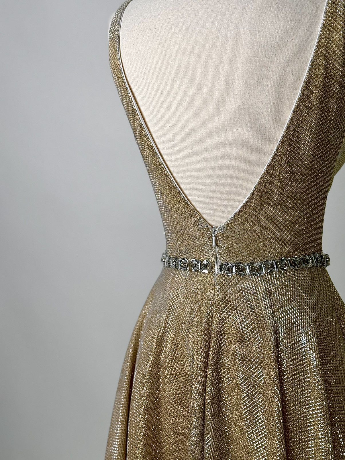 Other Brand New US 10 Jovani Gold Maxi Evening Dress Size L / US 10 / IT 46 - 7 Thumbnail
