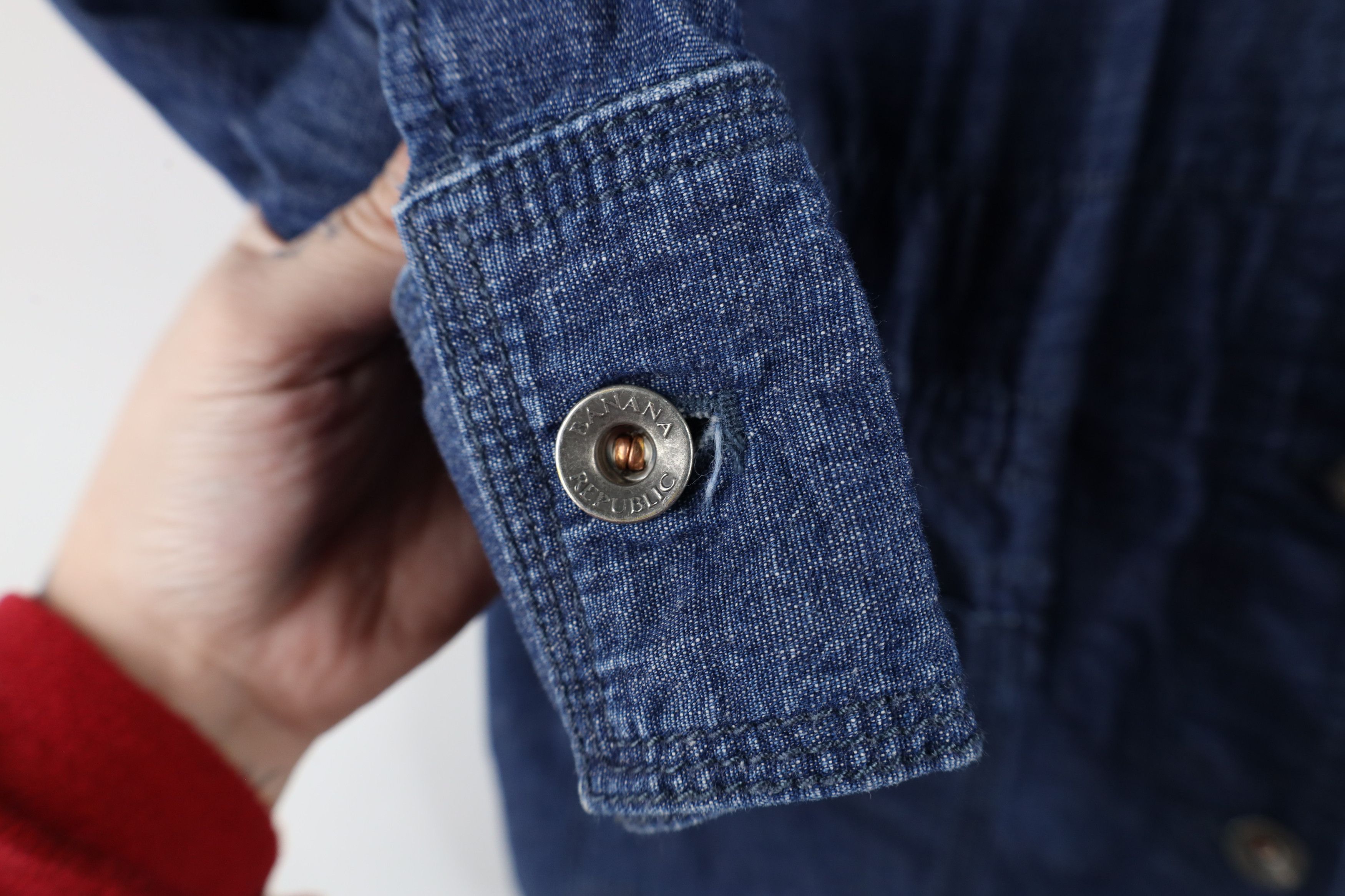 Banana Republic × Vintage Bananan Republic Denim Button Shirt Jacket Jac Shirt Blue Size XL / US 12-14 / IT 48-50 - 5 Thumbnail