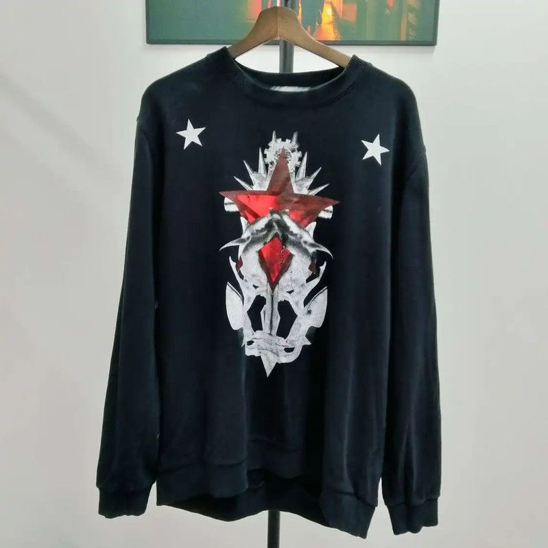 Givenchy Givenchy Men's Long Sleeve Black Sweatshirt 0089 Size US L / EU 52-54 / 3 - 1 Thumbnail