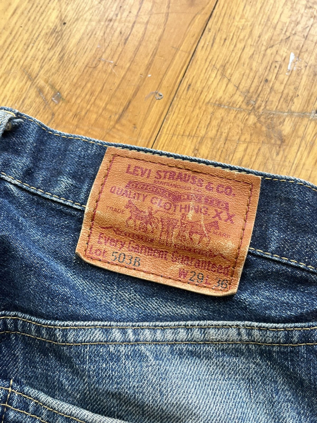 Levi's Levi’s 503B XX Big E Made in Japan Selvedge Denim Size US 29 - 2 Thumbnail