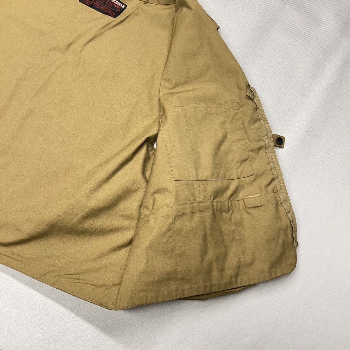 Vintage VTG American Fisherman Vest Khaki Fishing Pocket Hunting Zip Size US S / EU 44-46 / 1 - 9 Thumbnail