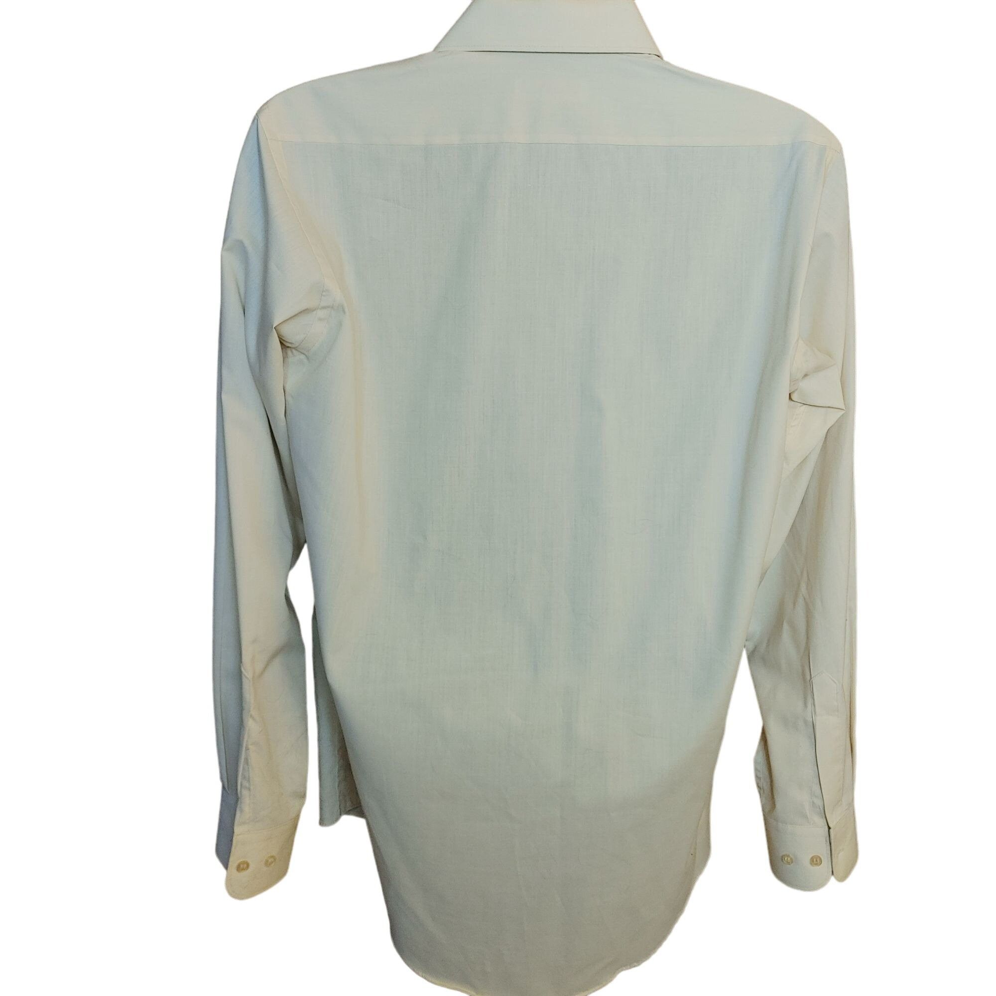 Other EGON VON FURSTENBERG Mens 16.5 34/35 Cream Button Up Dress S Size US M / EU 48-50 / 2 - 2 Thumbnail