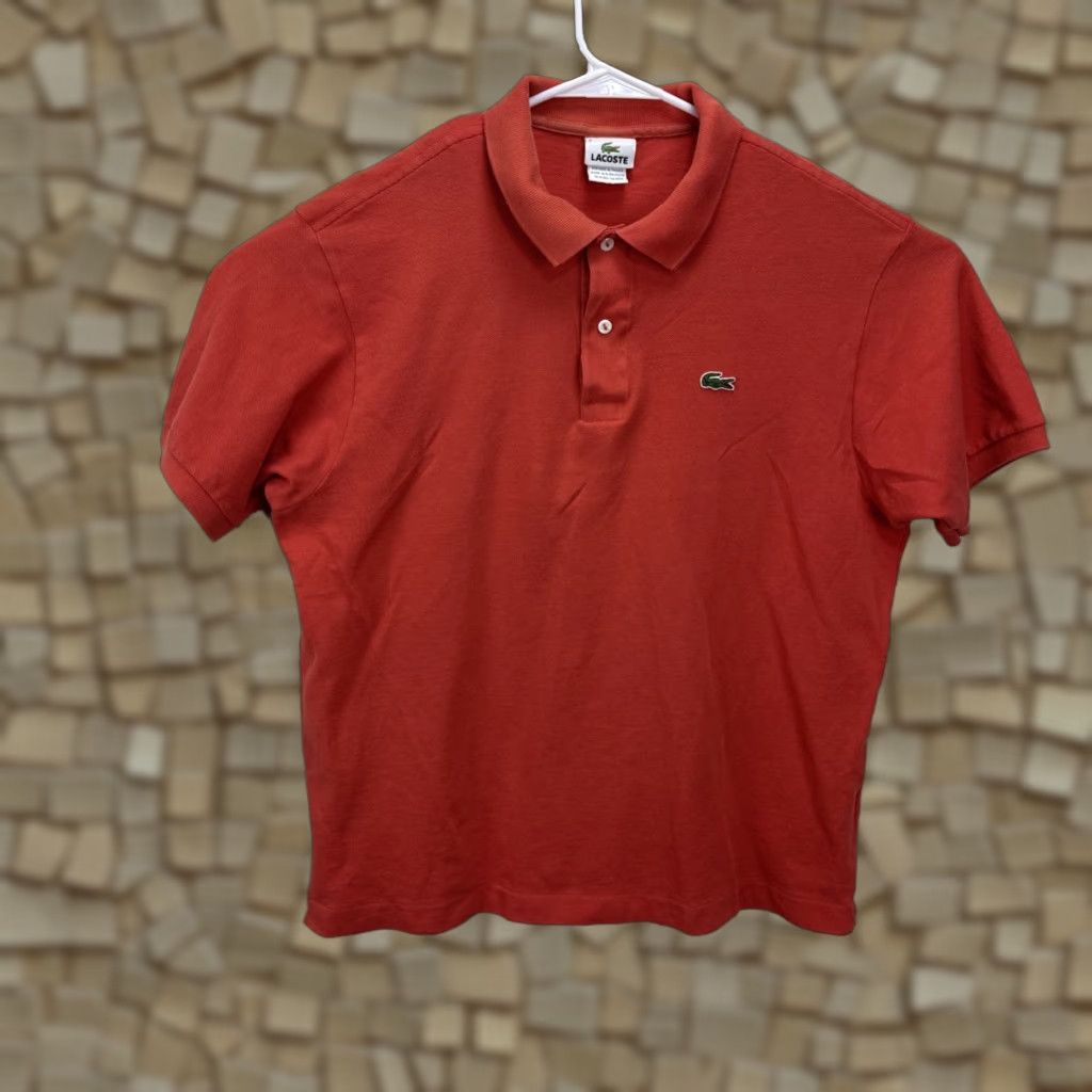 Lacoste Lacoste Polo Shirt Collared Short Sleeve Logo Classic Fit Coral FR US XL Mens Size US XL / EU 56 / 4 - 1 Thumbnail