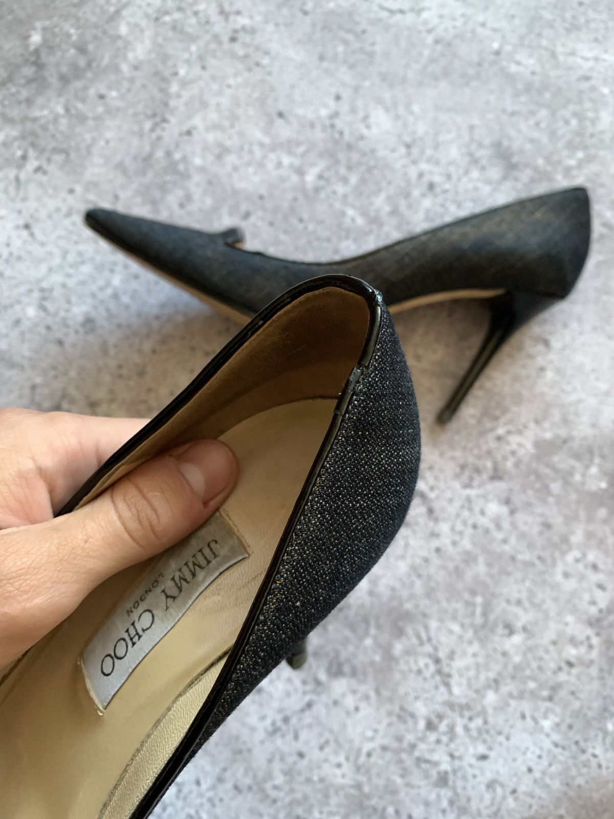 Jimmy Choo 🔥JIMMY CHOO DENIM HEELS Size US 10 / IT 40 - 14 Thumbnail