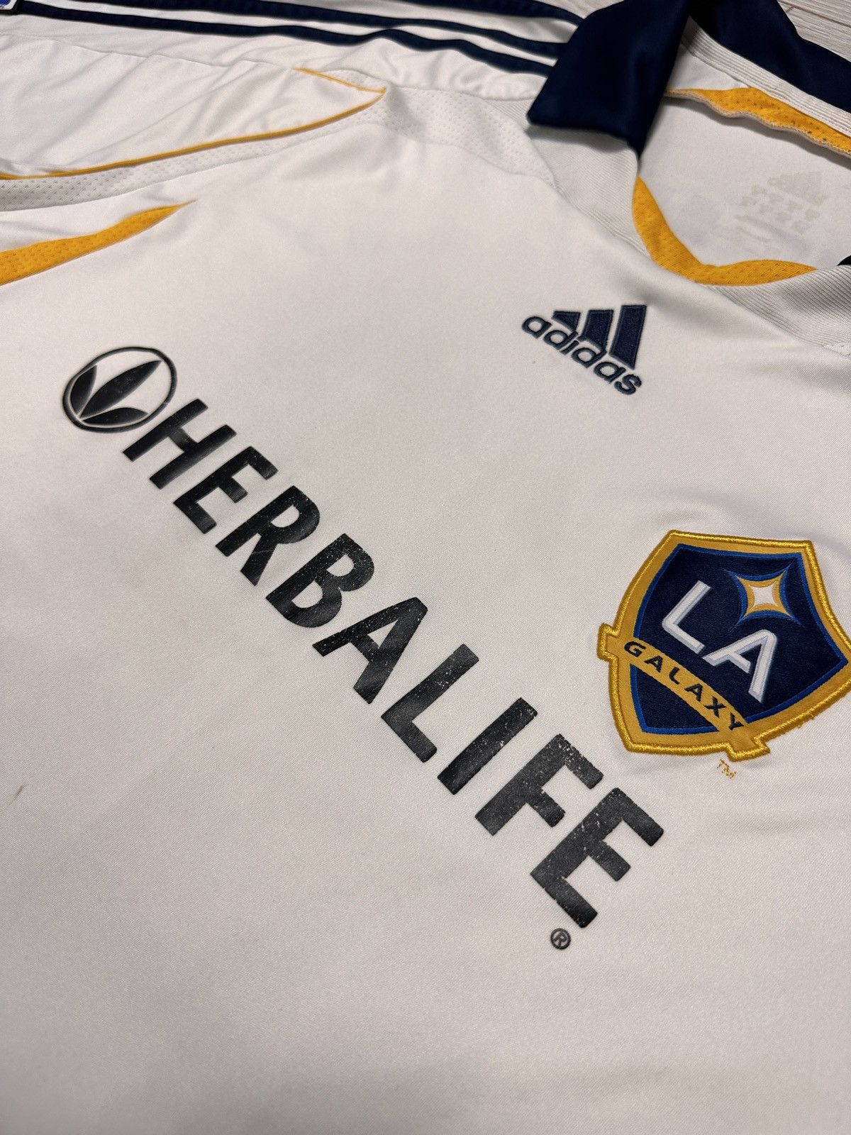 Adidas Adidas x L.A Galaxy x Beckham 23 Vintage Soccer Size US XL / EU 56 / 4 - 7 Thumbnail