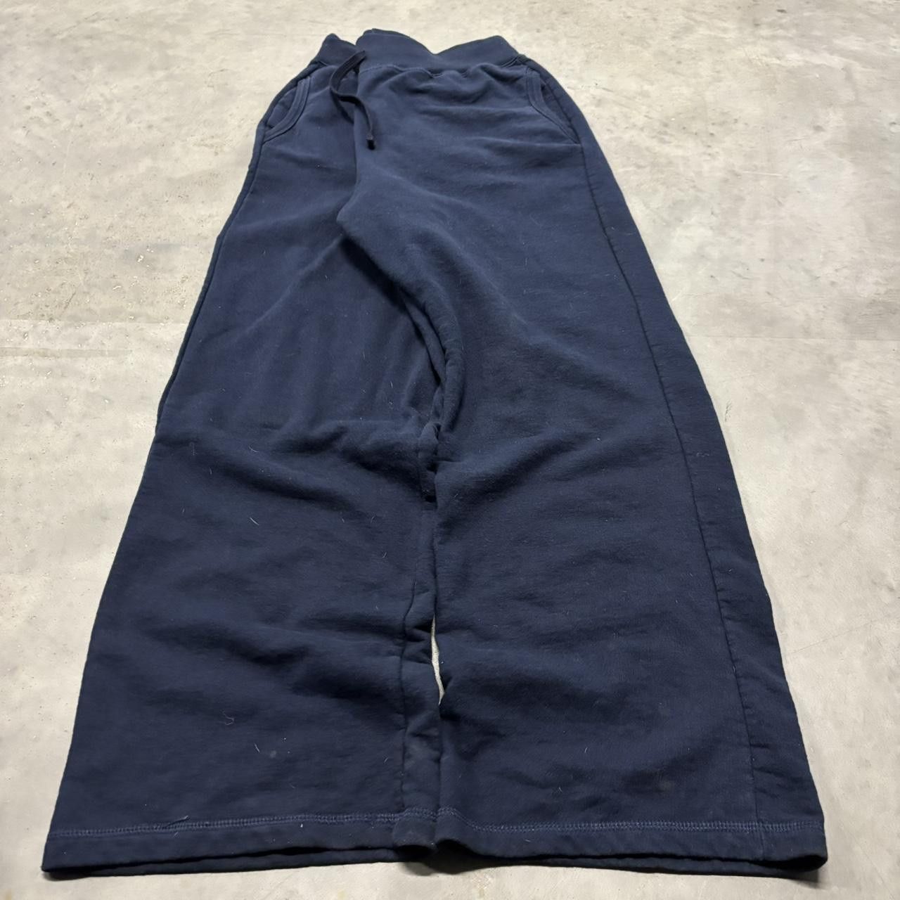 Japanese Brand × Vintage Crazy Vintage Y2K/2000s Navy Blue Streetwear Skater Essential Sweatpants! Size US 32 / EU 48 - 3 Thumbnail