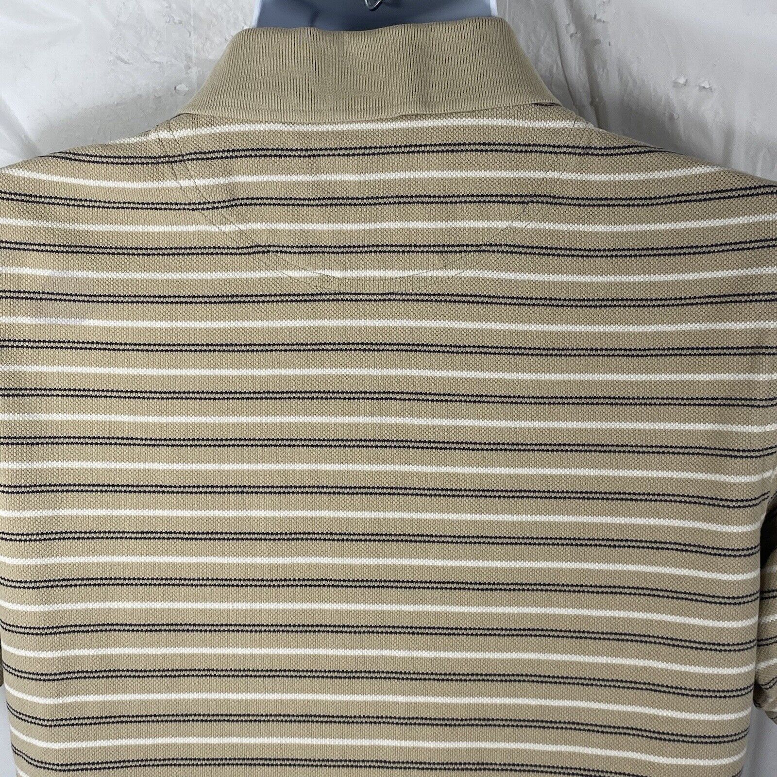 Timberland Timberland Small Beige Striped Short Sleeve Polo Shirt Size US M / EU 48-50 / 2 - 7 Thumbnail