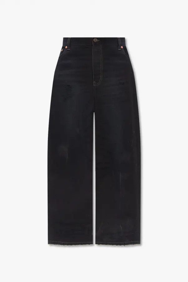 Balenciaga o1mt1gz1224 Dup / Large Baggy Jeans in Black Size 30" / US 8 / IT 44 - 1 Thumbnail