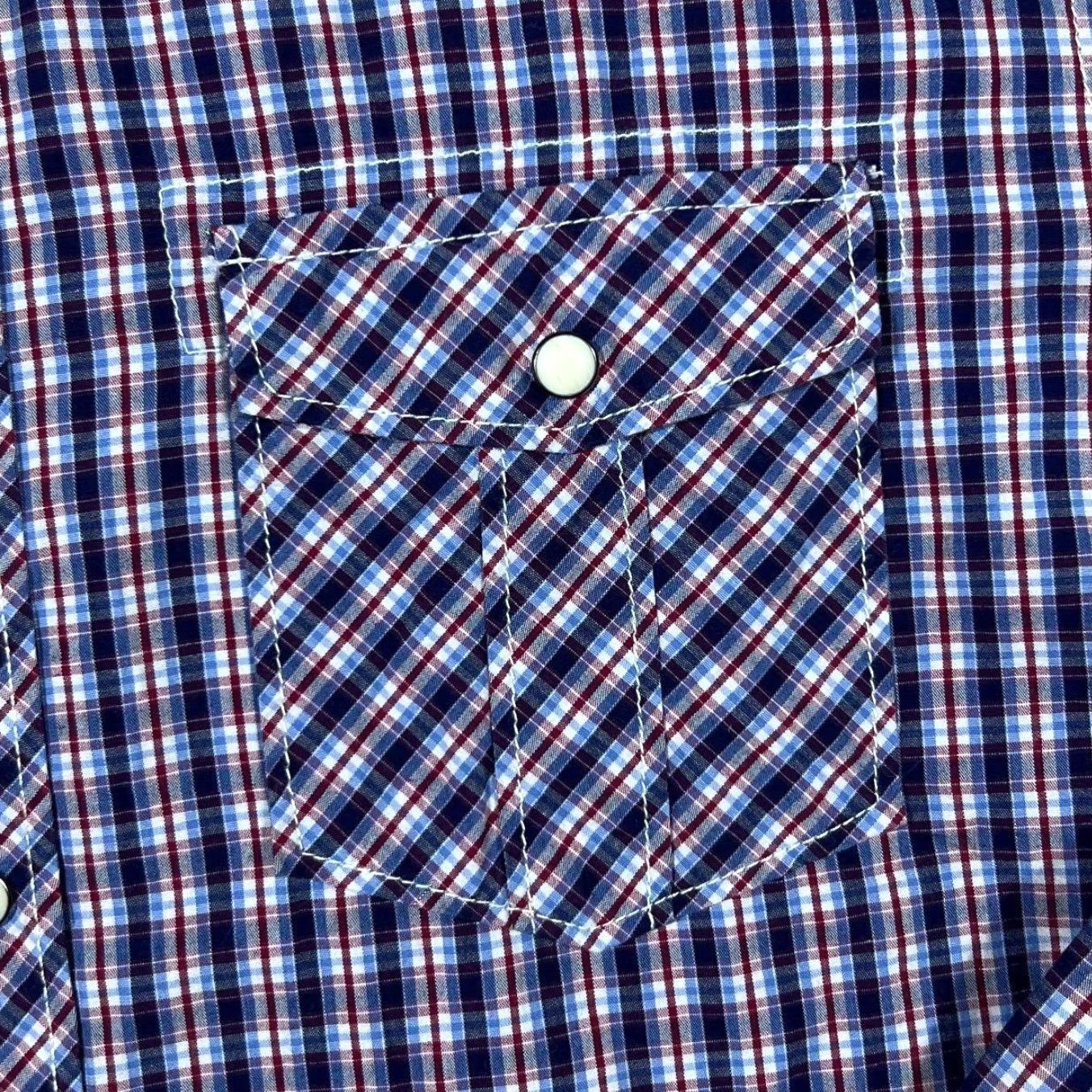 Vintage Just Jeans Cowboy Western Plaid Check Popper Long Sleeve Shirt XS Men Regular Cotton Blue Red White Navy Check Western Cowboy Shirt XS Mens Size US XS / EU 42 / 0 - 3 Thumbnail