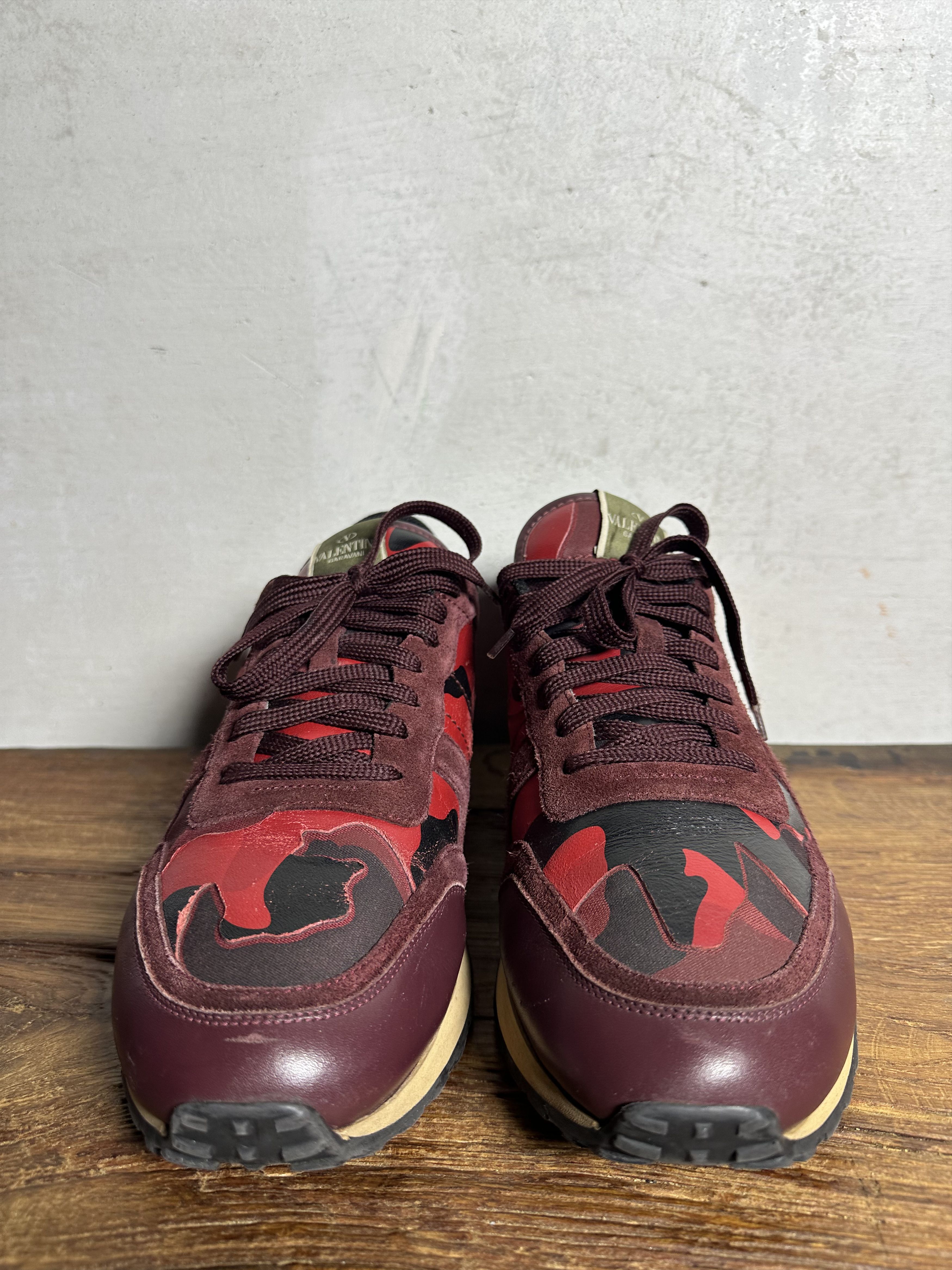Valentino Valentino Garavani Red Camouflage Rockrunner Sneakers Size US 10.5 / EU 43-44 - 7 Thumbnail