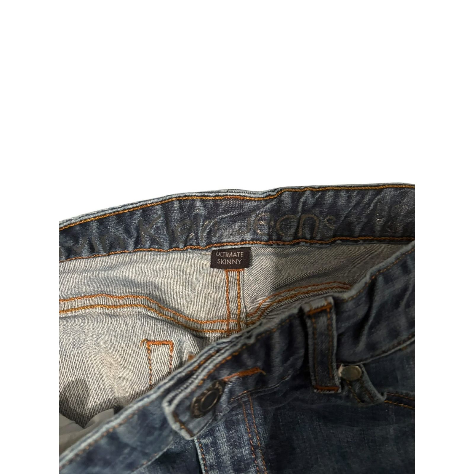 Calvin Klein Calvin Klein Ultimate Skinny Jeans Blue Denim Mid Rise 29/8 Size 29" - 8 Thumbnail