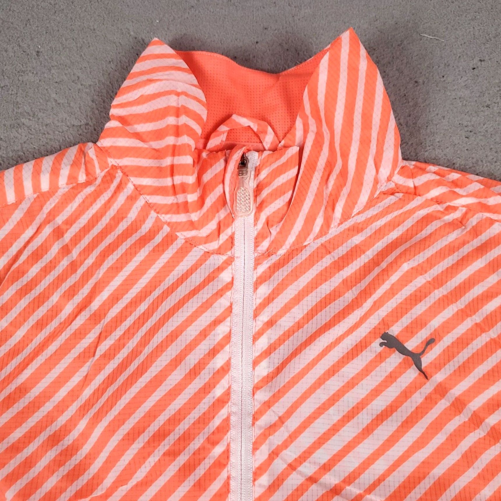 Puma PUMA Windbreaker Jacket Womens Small Coral Orange Full Zip Activewear Size S / US 4 / IT 40 - 3 Thumbnail