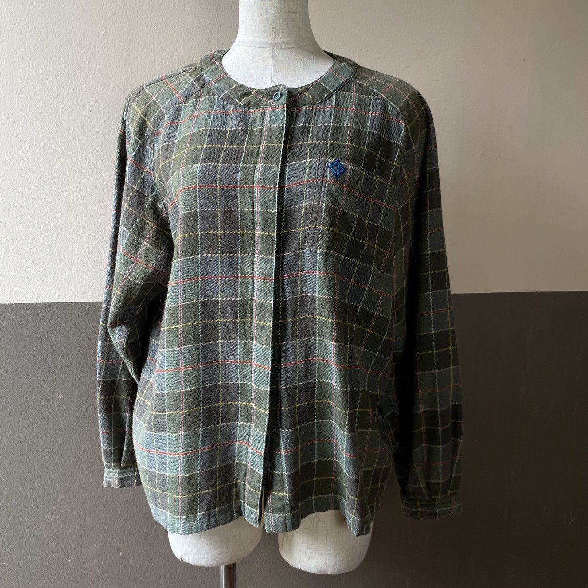 Dior Christian Dior Vintage Green Checkered Long Sleeve Shirt Size M / US 6-8 / IT 42-44 - 15 Thumbnail