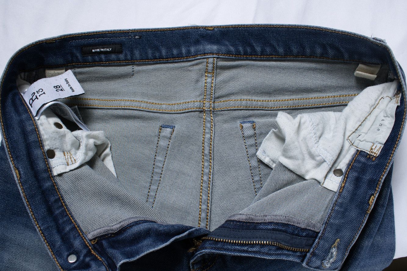 R13 R13, blue Jane jeans with raw edges Size 28" / US 6 / IT 42 - 7 Thumbnail