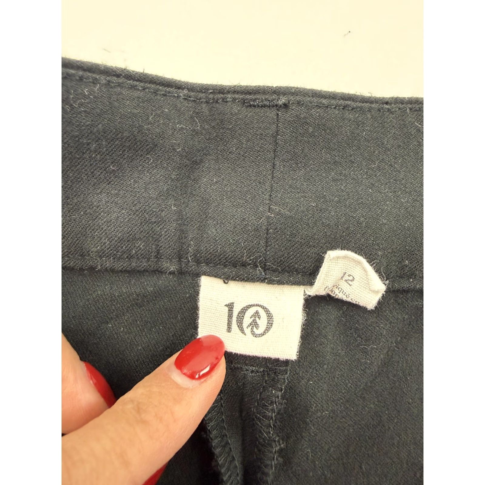 tentree tentree Pants Womens 12 Black Wide Leg Pleated Twill Stretch Dress Work Office Size 34" / US 12 / IT 48 - 4 Thumbnail
