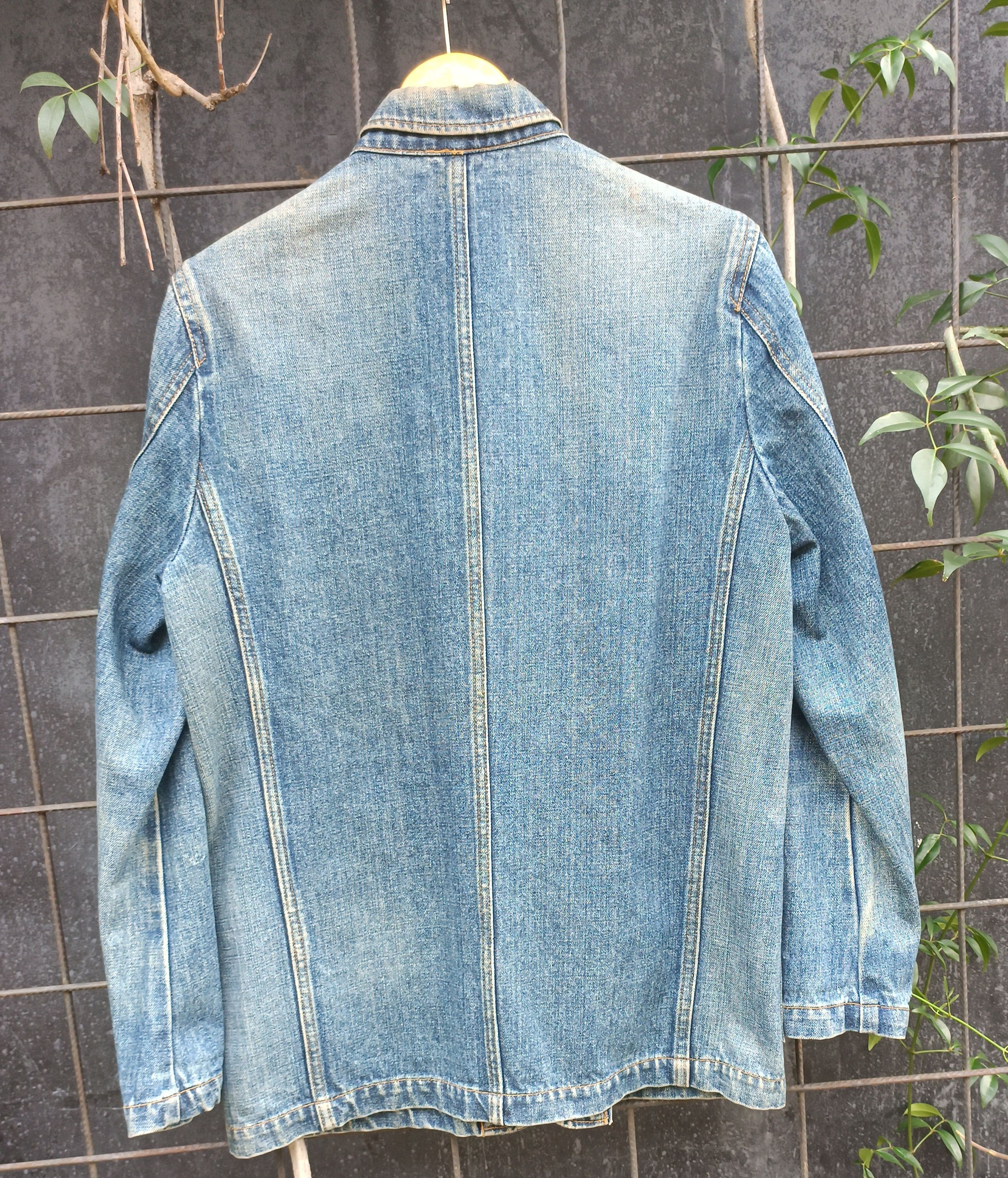 Uniqlo × Vintage Vtg uniqlo disstresed chore Coat denim jacket Size US M / EU 48-50 / 2 - 3 Thumbnail