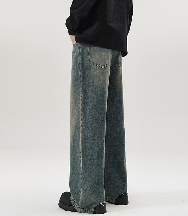 Japanese Brand × Jean Men's loose straight retro washed jeans Size US 32 / EU 48 - 5 Thumbnail