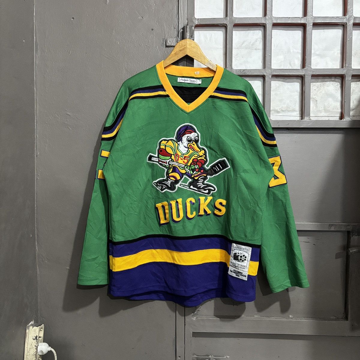 Japanese Brand GOLDBERG From The Mighty Ducks Movie Jersey Hockey Jersey Size US XL / EU 56 / 4 - 1 Thumbnail