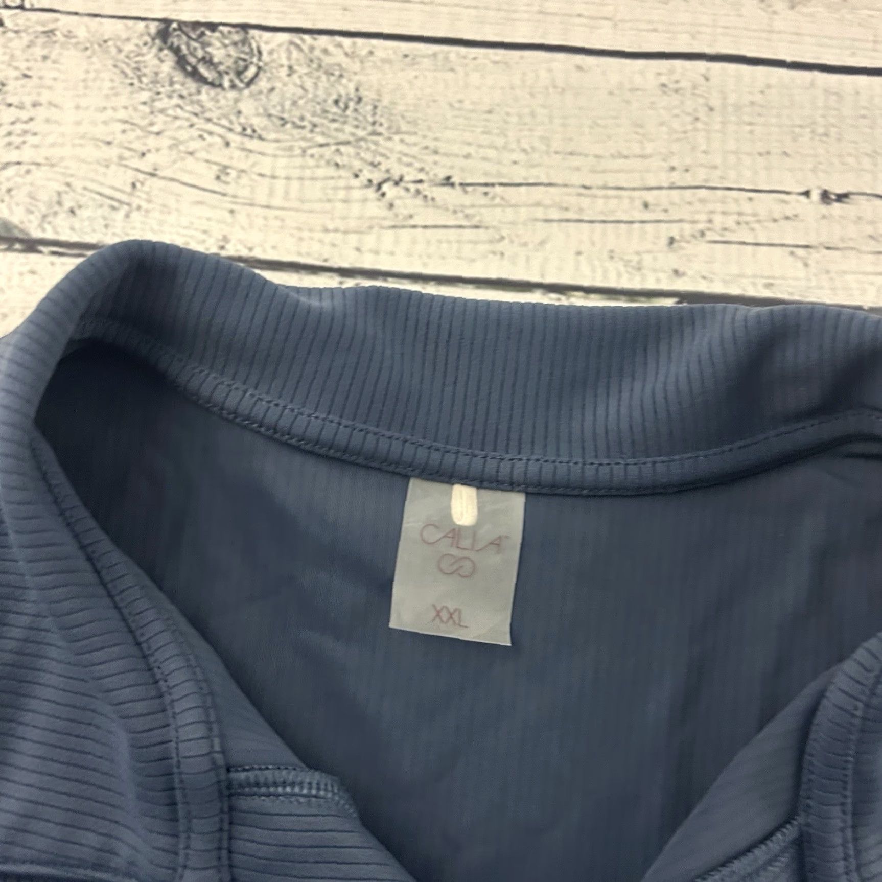 Vintage Calia Carrie Underwood Short Sleeve Ribbed Polo Top Women's 2XL Blue Shirt Polo Casual Womens XS-2XL Size XXL / US 16-18 / IT 52-54 - 2 Thumbnail