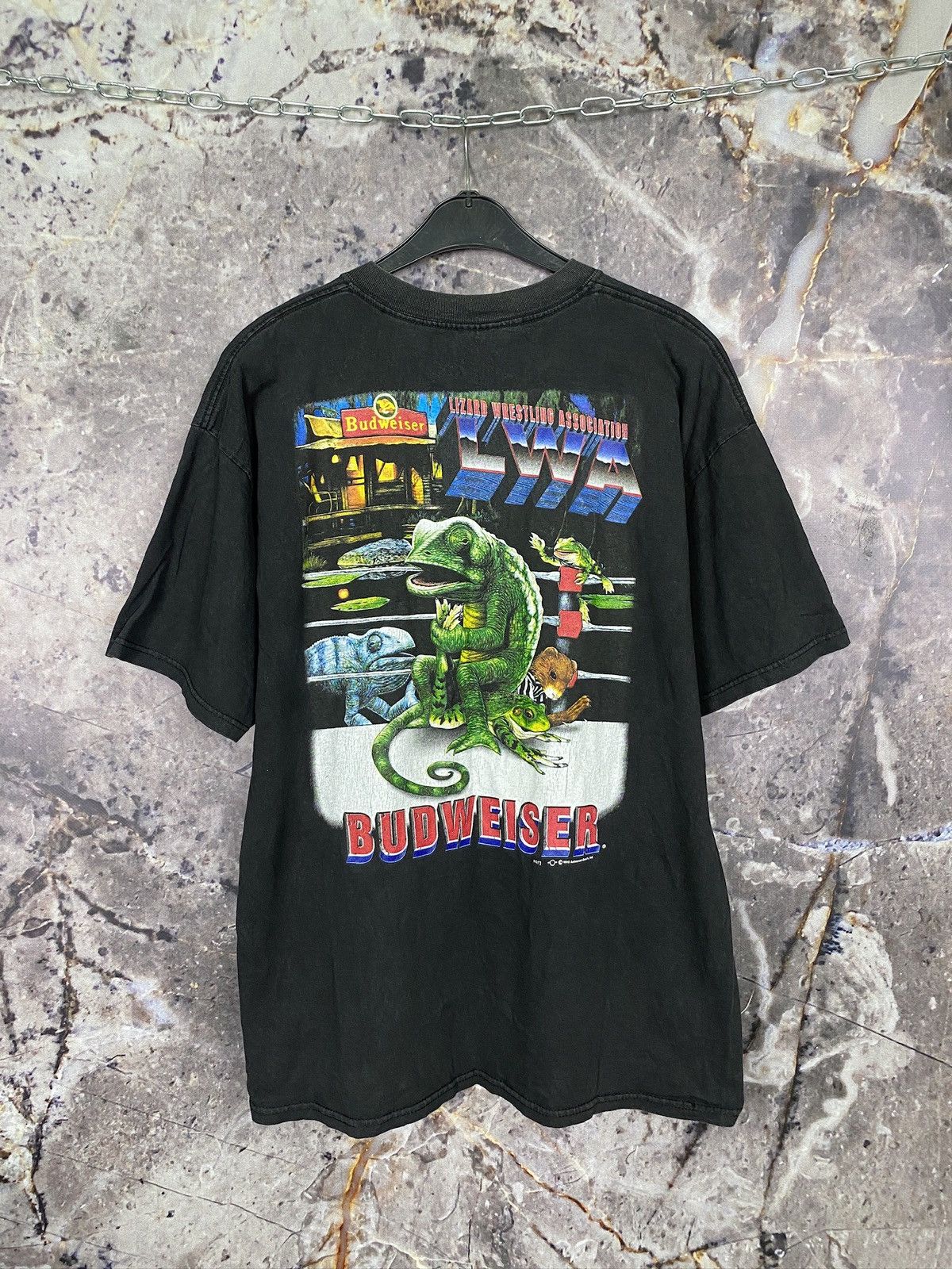 Budweiser × Vintage Men’s Budweiser 1998 LWA King Of Beer Big Logo T-Shirt Size US XL / EU 56 / 4 - 8 Thumbnail